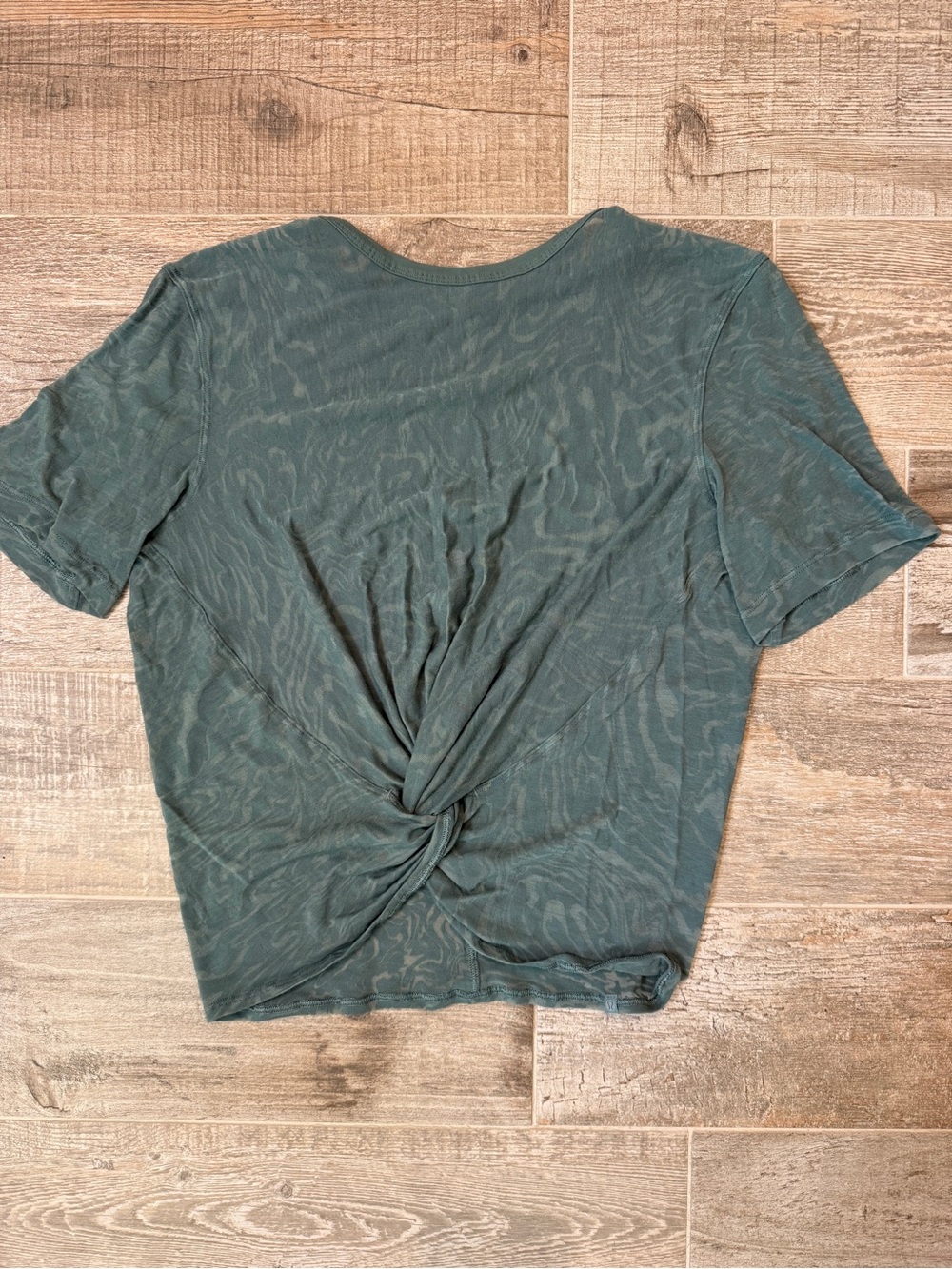 lululemon athletica Short Sleeve Twist-Back Top in Deep Teal